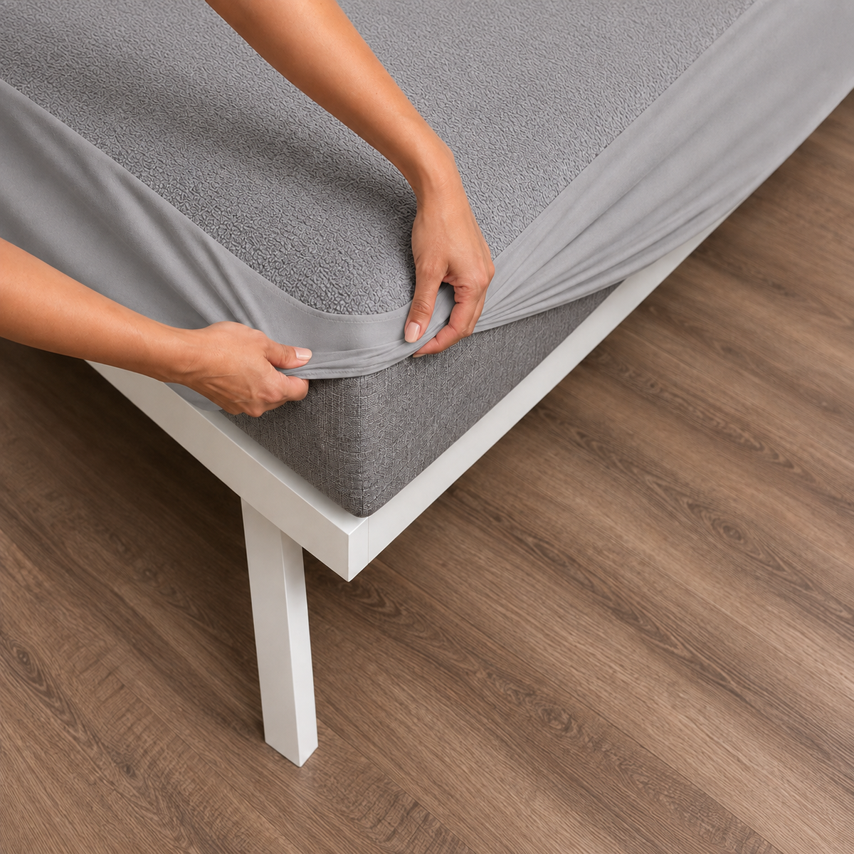 Maiden Living Soft-Touch Waterproof Mattress Protector - Grey